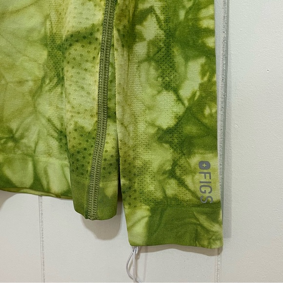 FIGS Salta Seamless Green Tie Dye XS Underscrub Long Sleeve Compression Stretchy - Picture 4 of 10